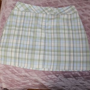 Green and White Skort